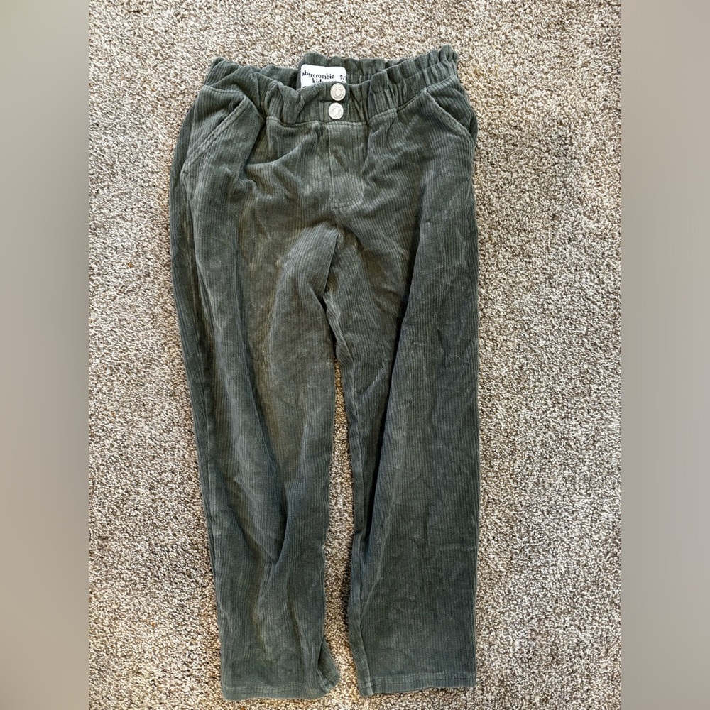 Abercrombie Kids army Green Corduroy Pants